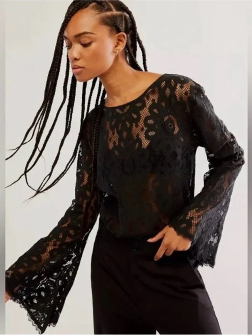 Free People Better With Time Bodysuit in Black Size Medium